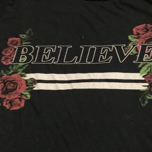 Black Crop Top size medium